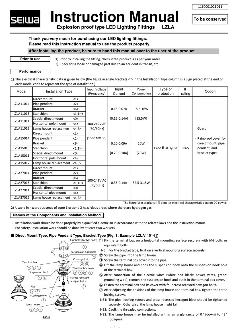 Seiwa LZLA Series instruction manual