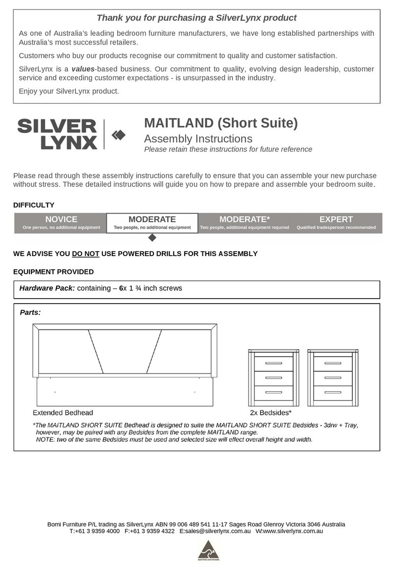 silverlynx MAITLAND Assembly instructions