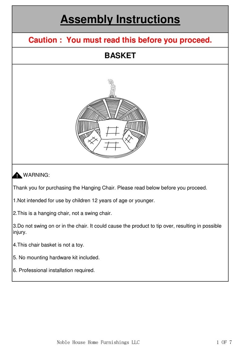 Noble House Home Furnishings BASKET Assembly instructions