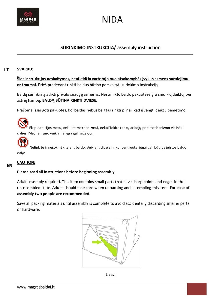 MARGES NIDA Assembly instruction MARGES NIDA Assembly instruction