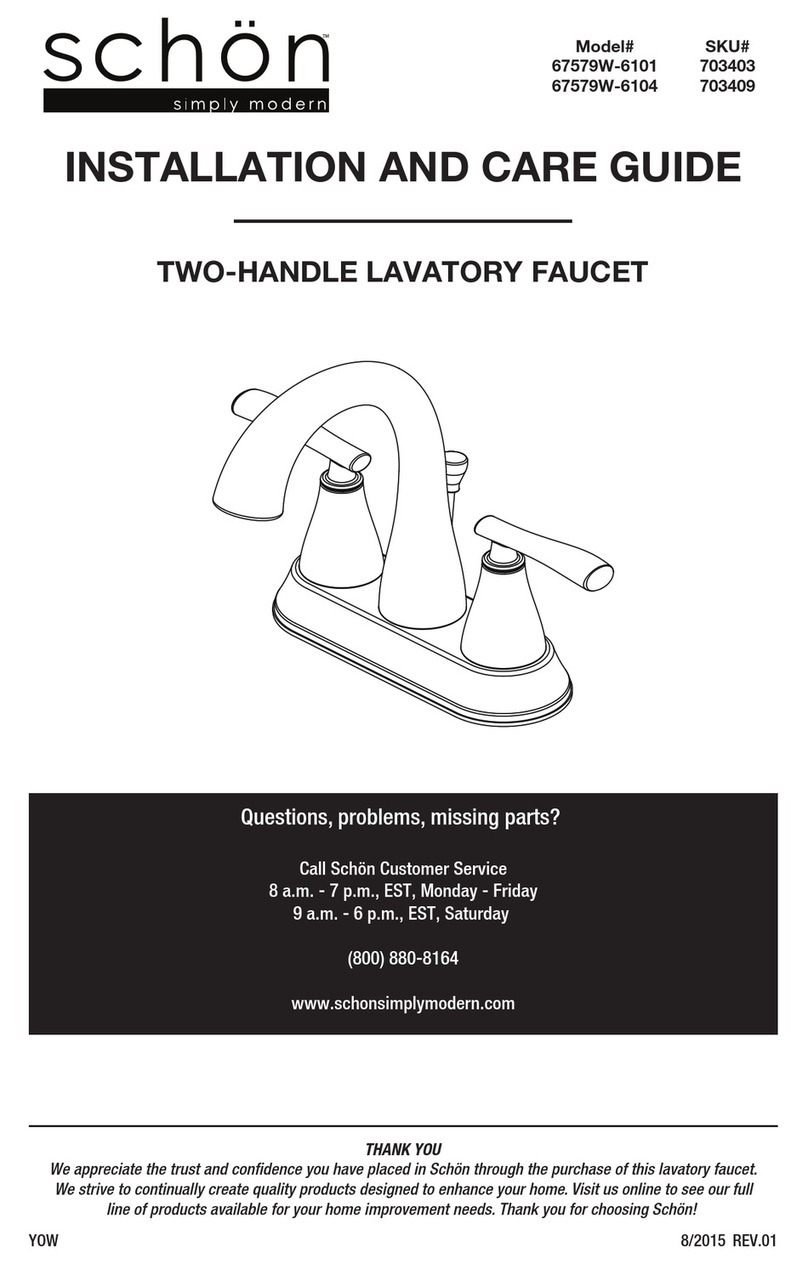 Schon 67579W-6101 Installation and care guide