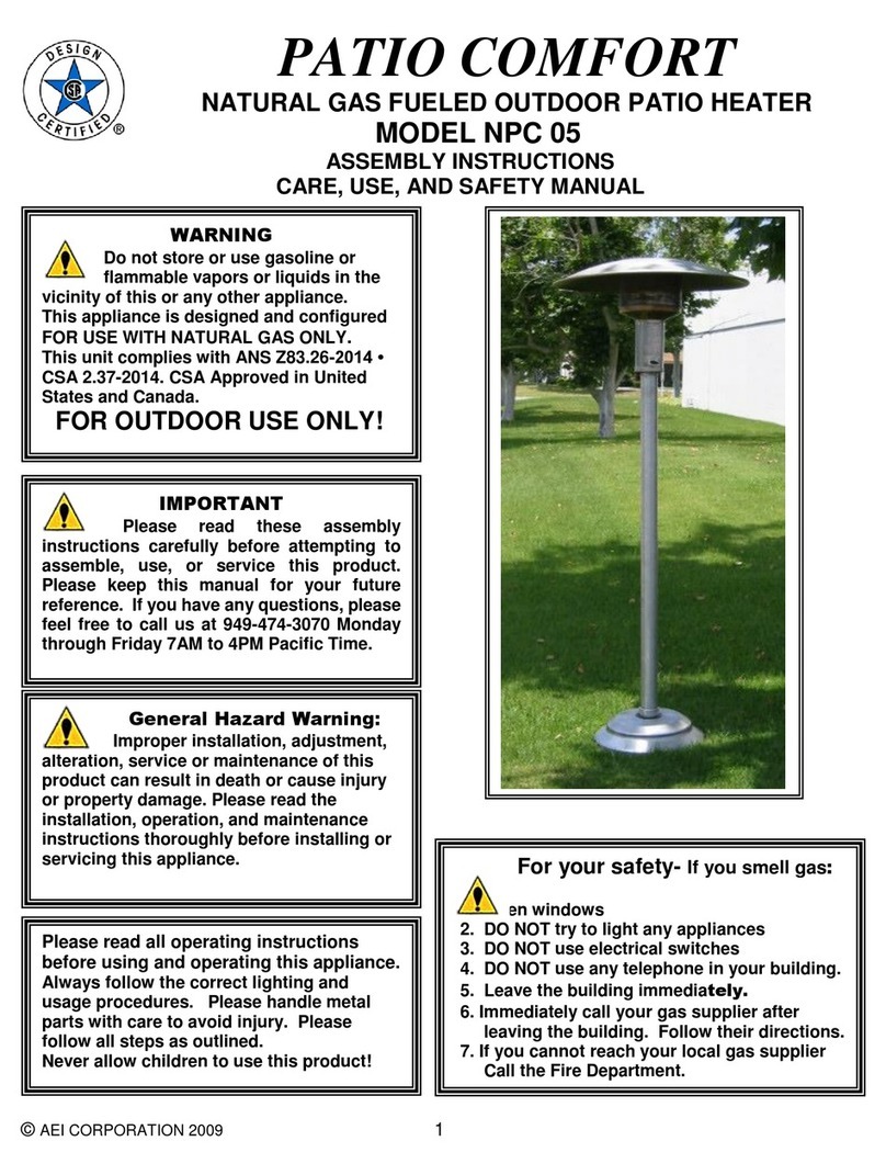 AEI PATIO COMFORT NPC 05 Assembly instructions AEI PATIO COMFORT NPC 05 Assembly instructions
