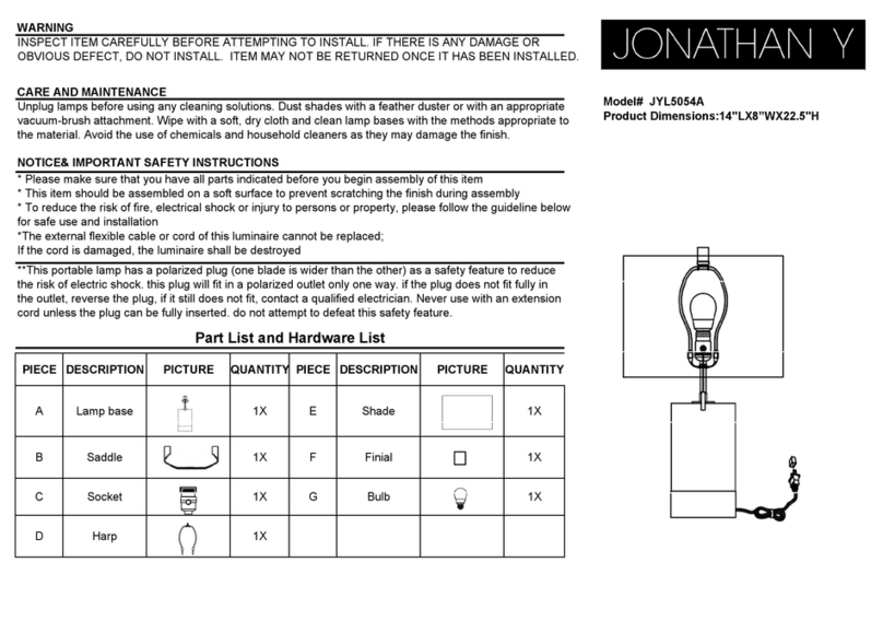JONATHAN Y Trevor JYL5054A User manual JONATHAN Y Trevor JYL5054A User manual