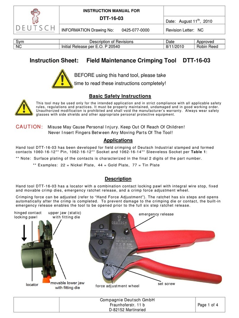 Deutsch DTT-16-03 instruction manual