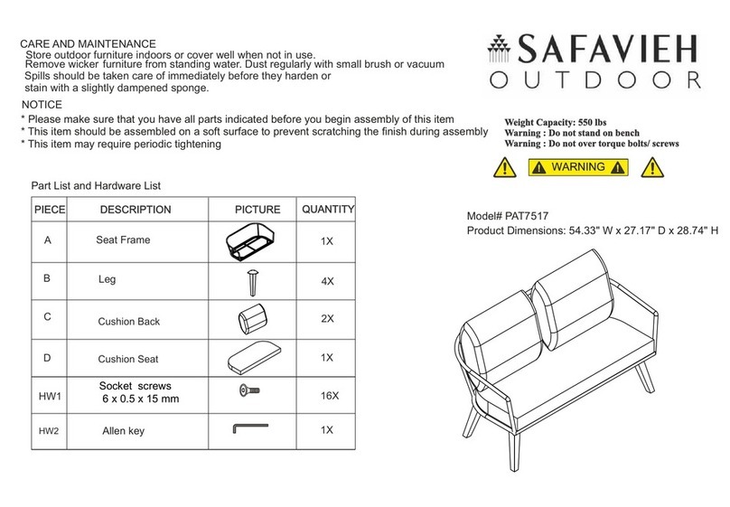 Safavieh Outdoor Belmi PAT7517 quick start guide