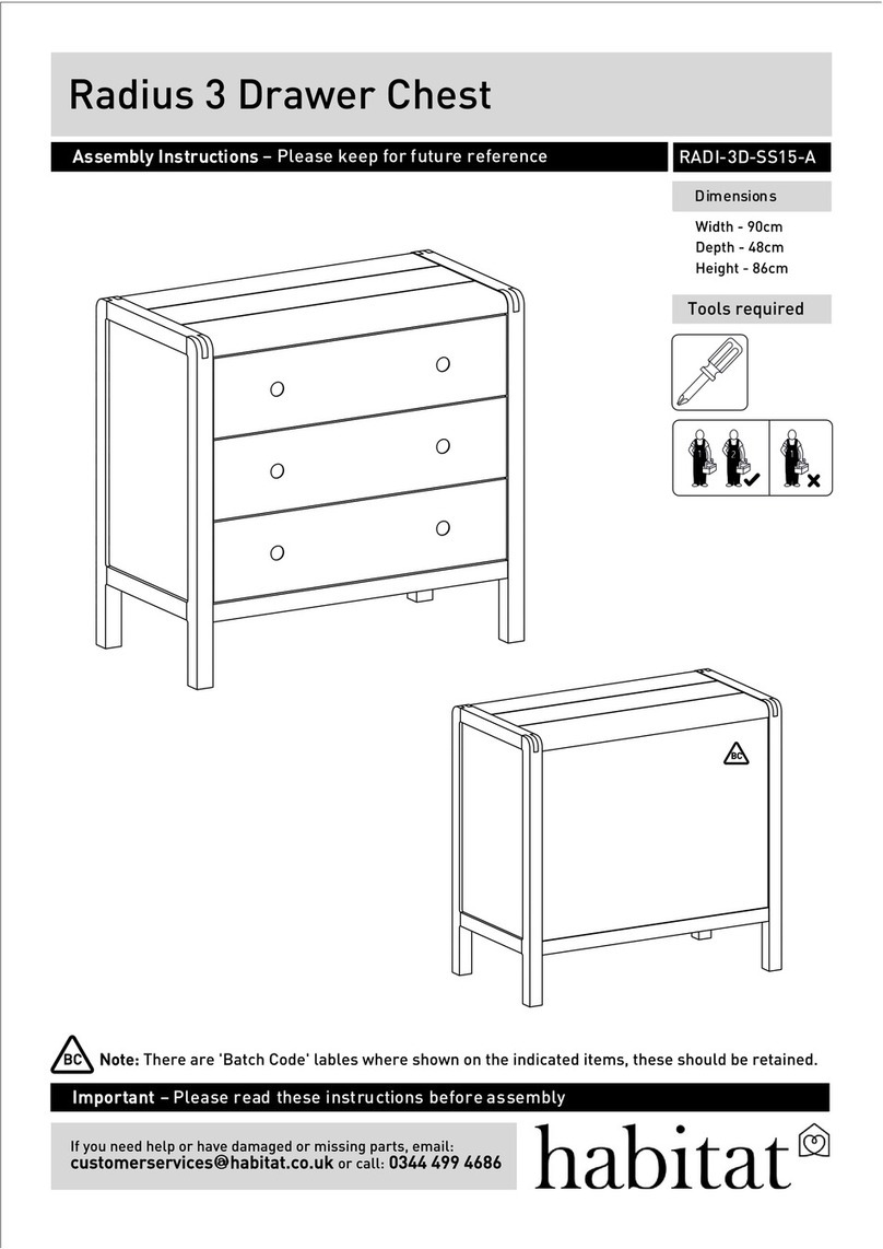 Habitat Radius RADI-3D-SS15-A Assembly instructions
