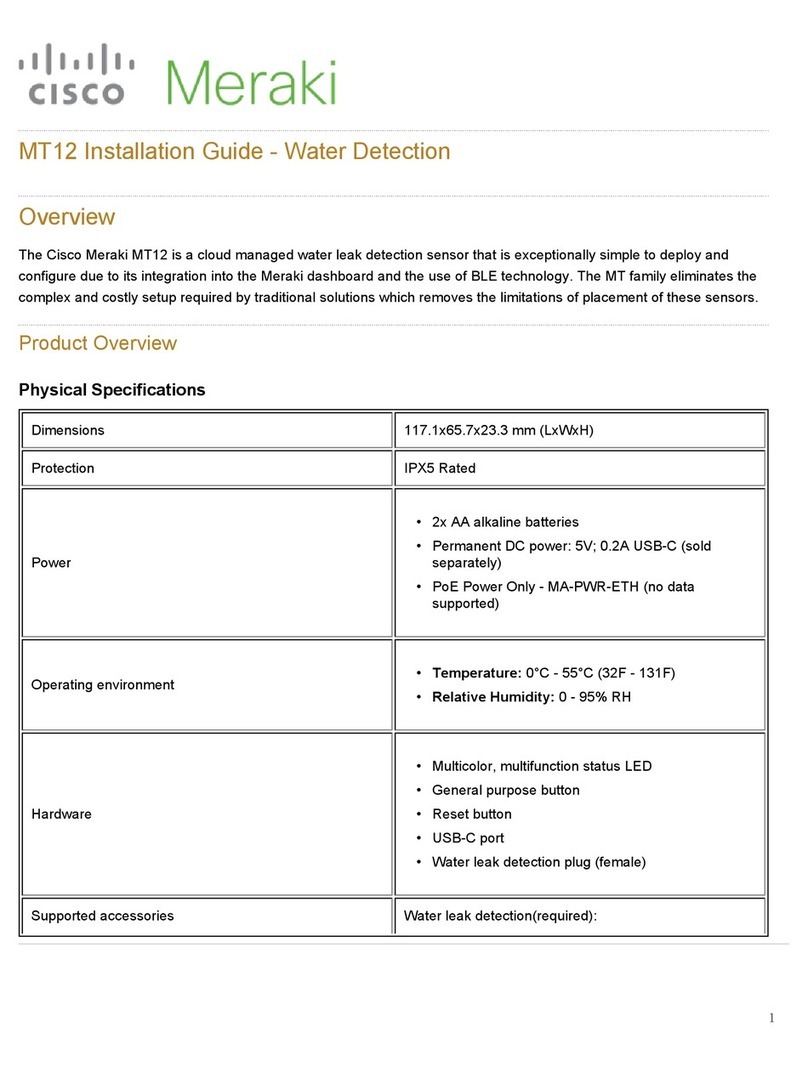 Cisco MERAKI MT12 User manual