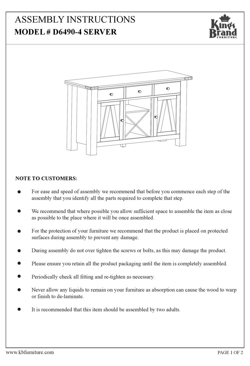 Kings Brand Furniture D6490-4 Assembly instructions