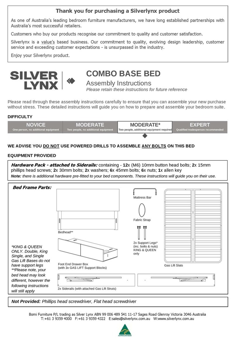 silverlynx COMBO BASE BED Assembly instructions silverlynx COMBO BASE BED Assembly instructions