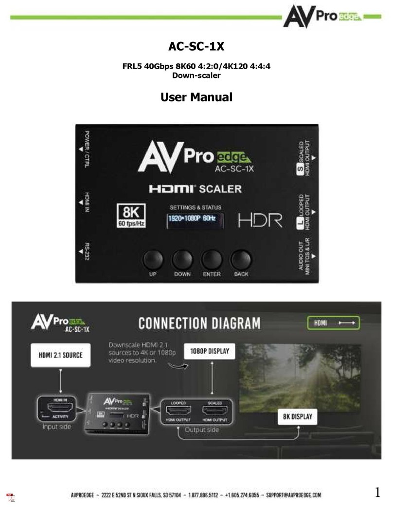 AVPro Edge AC-SC-1X user manual