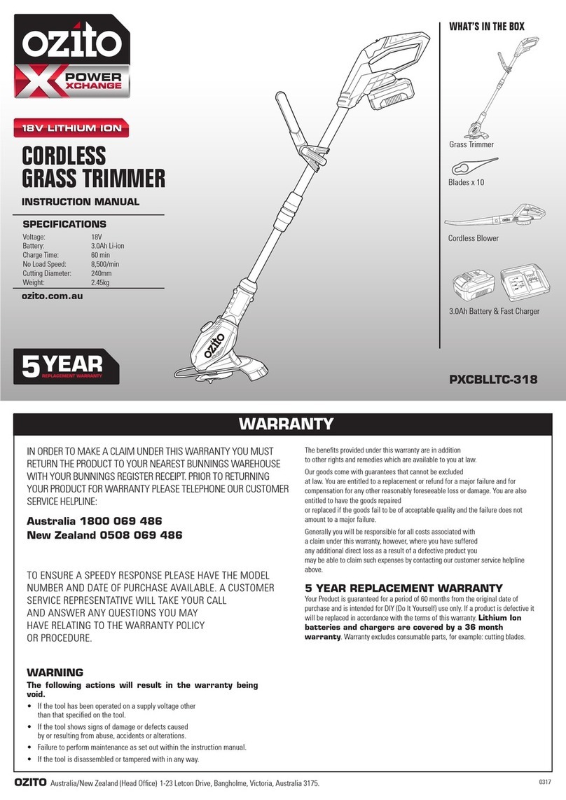 Ozito POWER XCHANGE PXCBLLTC-318 User manual
