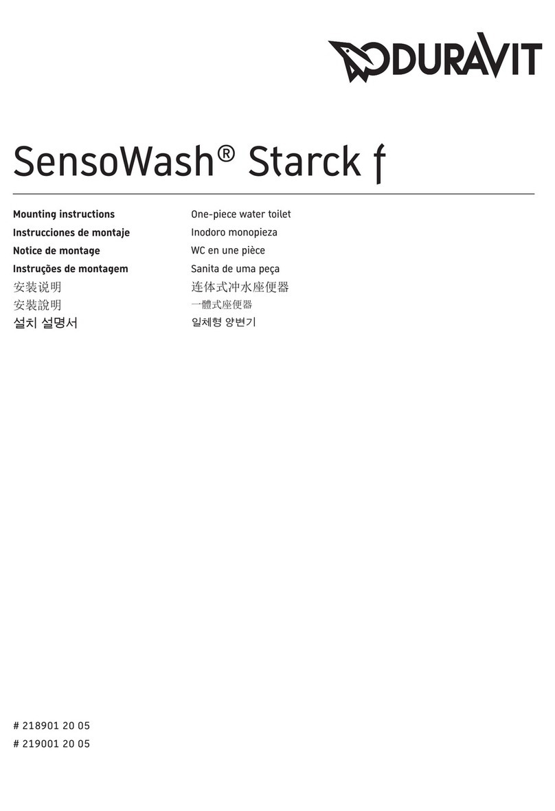 DURAVIT SensoWash Starck f 218901 20 05 Mounting instructions