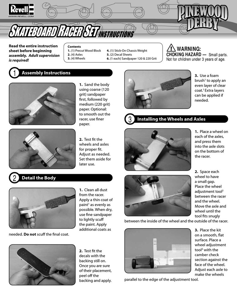 REVELL PINEWOOD DERBY SKATEBOARD RACER SET User manual
