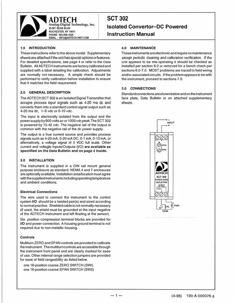 Adtech SCT 302 User manual