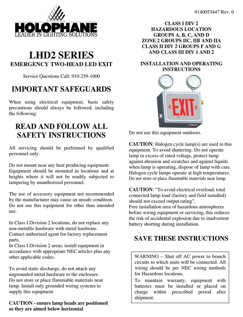 HOLOPHANE LHD2 Series quick start guide
