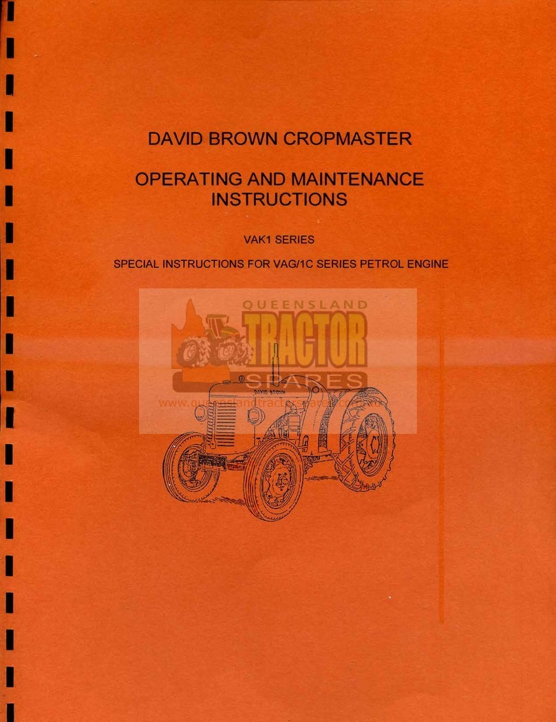 David Brown Cropmaster VAK1 Series Operating and maintenance instructions