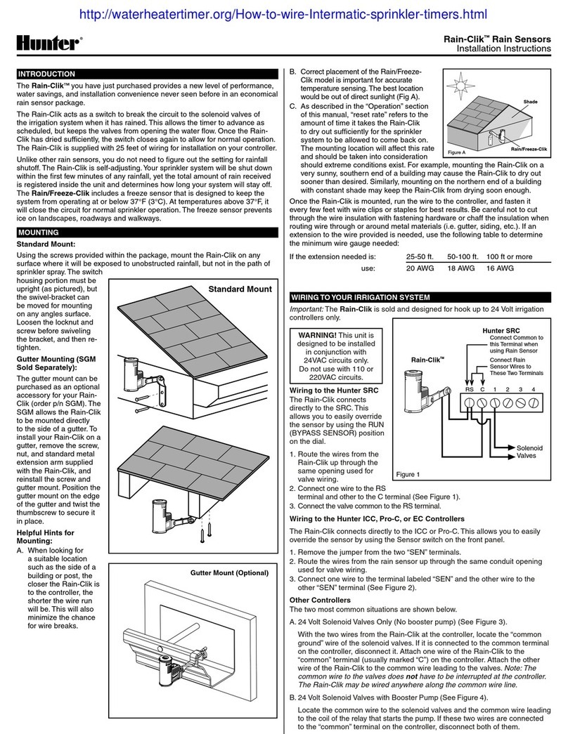 Hunter Wireless Rain-Clik User manual Hunter Wireless Rain-Clik User manual