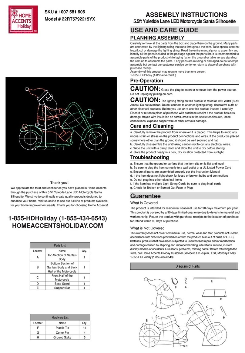 Home Accents Holiday 22RT5792215YX Assembly instructions