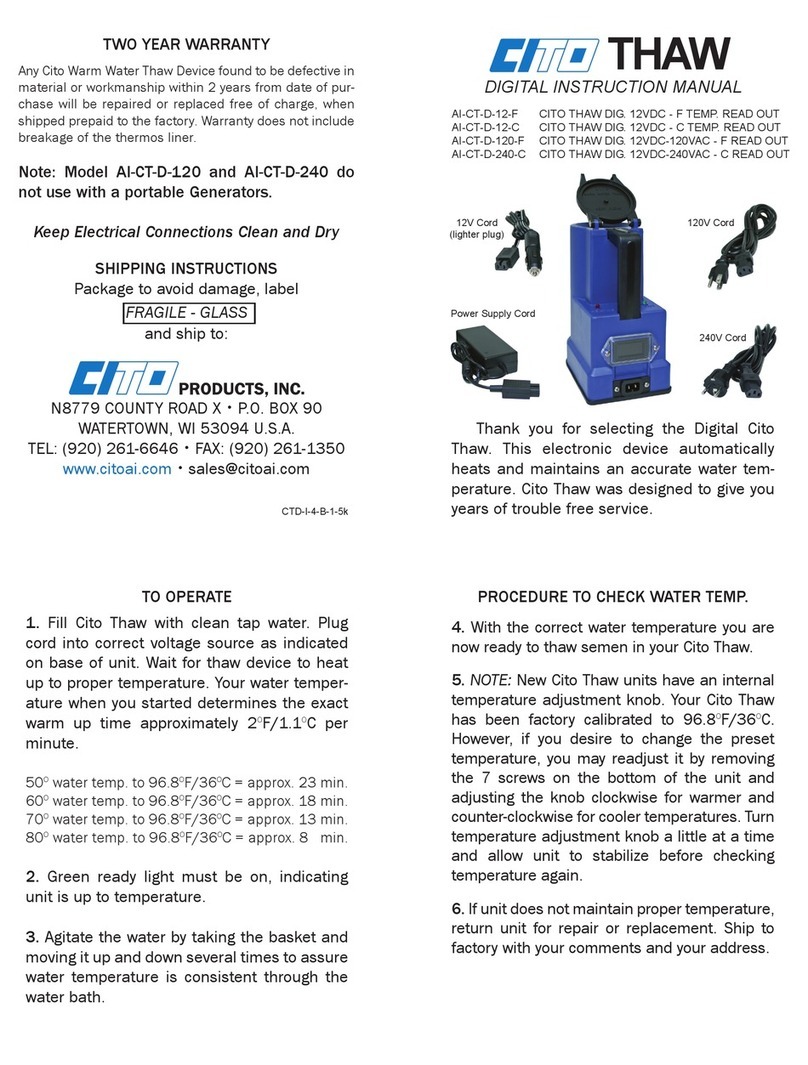 CITO THAW AI-CT-D-12-F Digital Instruction Manual