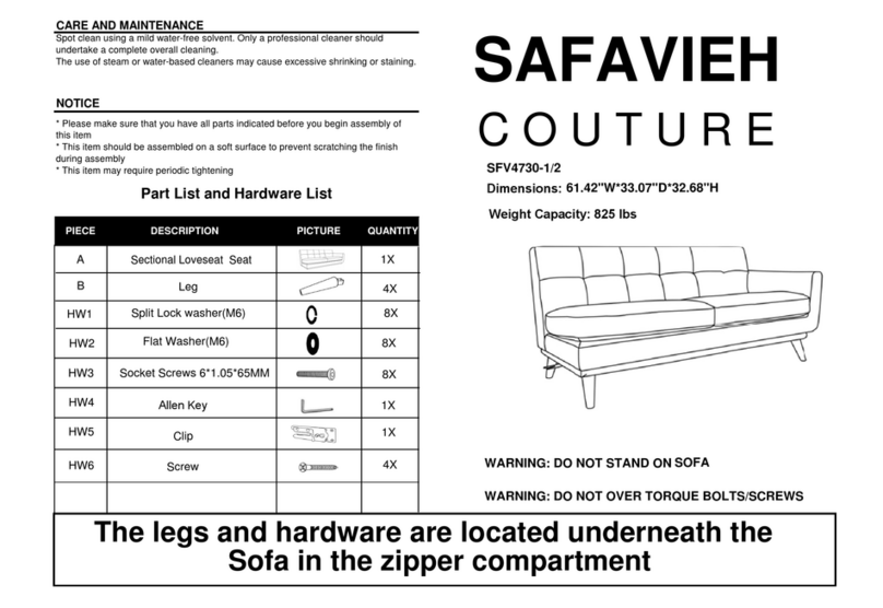SAFAVIEH COUTURE Opal SFV4730-1 quick start guide