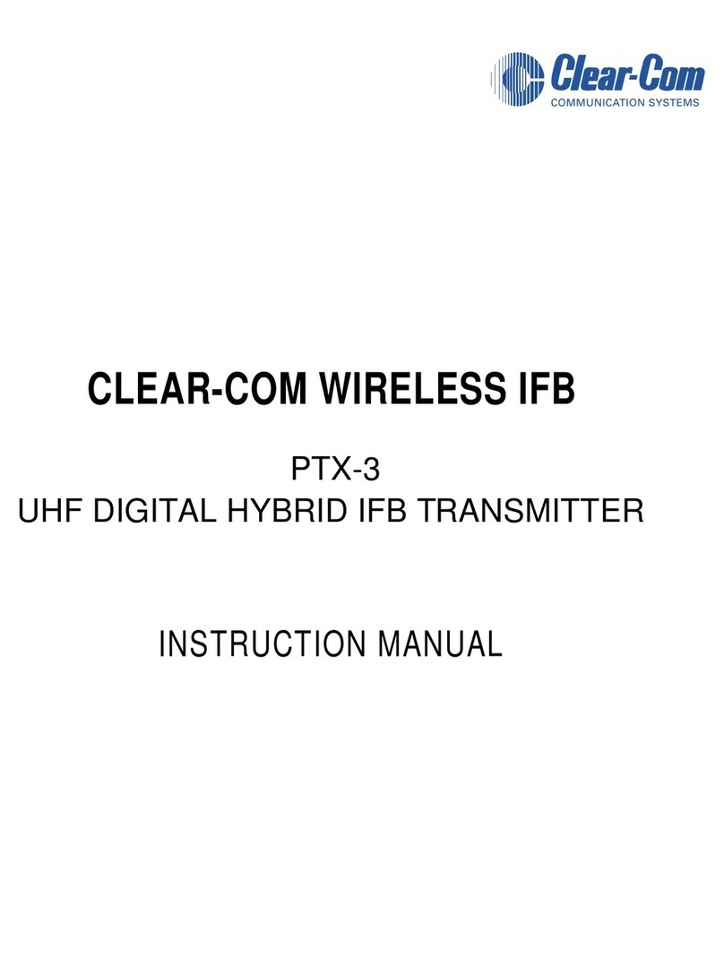 Clear-Com PTX-3 instruction manual