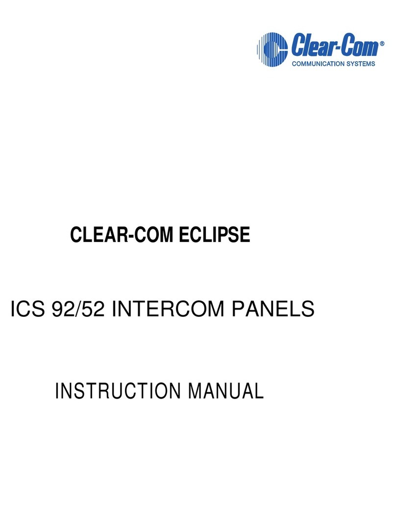 Clear-Com ECLIPSE ICS 92/52 instruction manual
