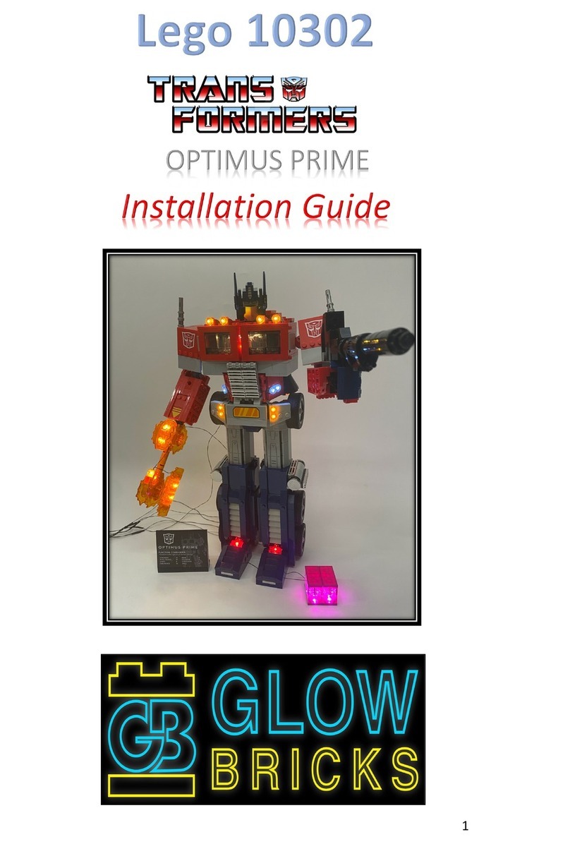 Glow Bricks Lego TRANS FORMERS OPTIMUS PRIME installation guide Glow Bricks Lego TRANS FORMERS OPTIMUS PRIME installation guide