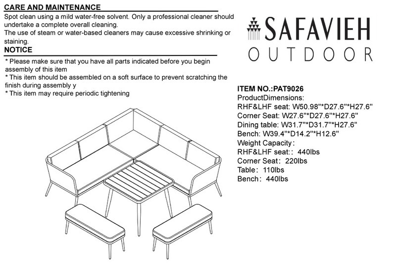 Safavieh Outdoor Warten PAT9026 quick start guide