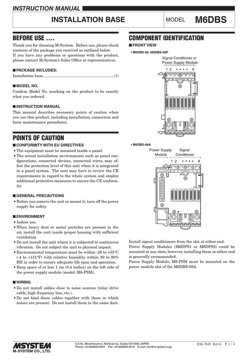 M-system M6DBS instruction manual