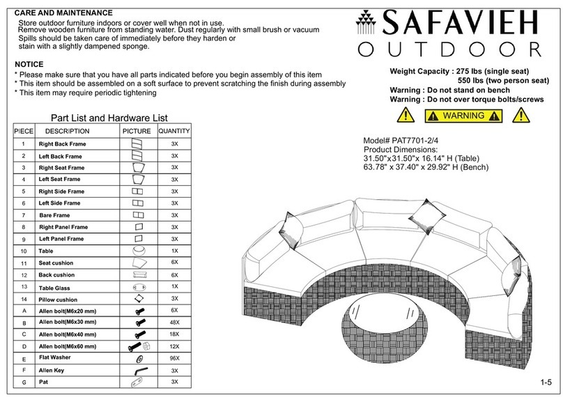 Safavieh Outdoor Jesvita PAT7701-2 quick start guide