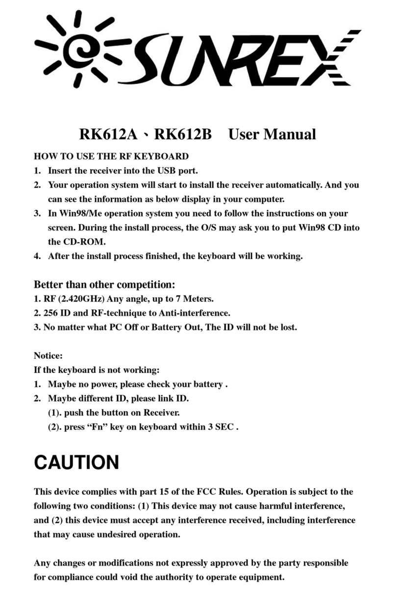 Sunrex RK612A User manual