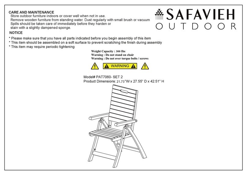 Safavieh Outdoor Rence PAT7060- SET 2 quick start guide