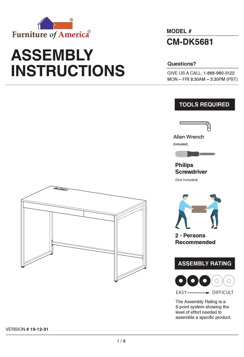 Furniture of America CM-DK5681 User manual Furniture of America CM-DK5681 User manual