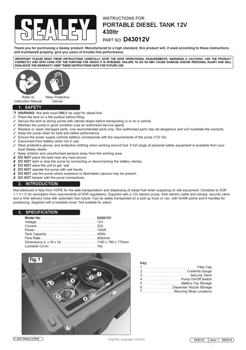 Sealey D43012V instructions