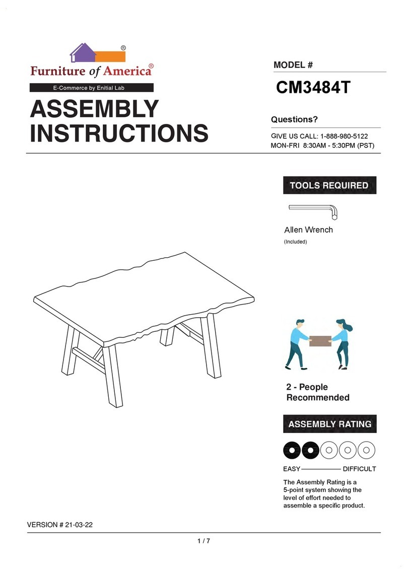 Furniture of America Mapleton CM3484T manual