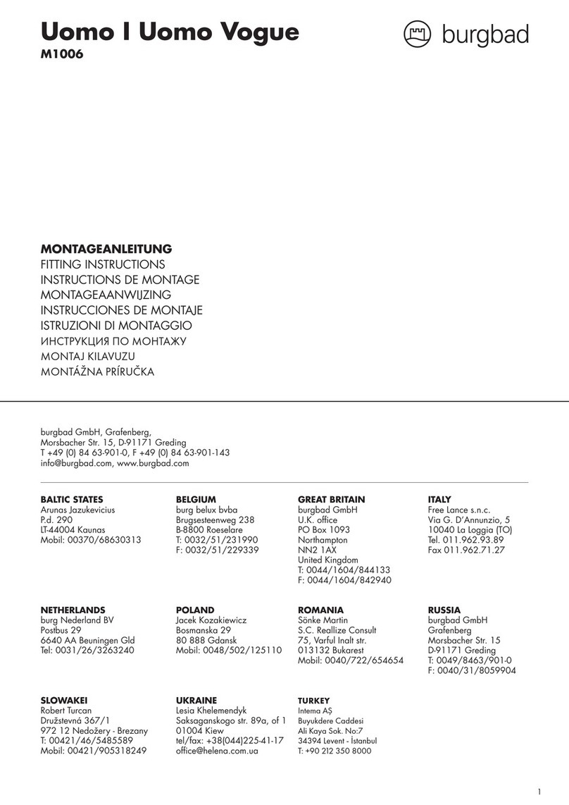 burgbad Uomo M1006 Fitting instructions burgbad Uomo M1006 Fitting instructions