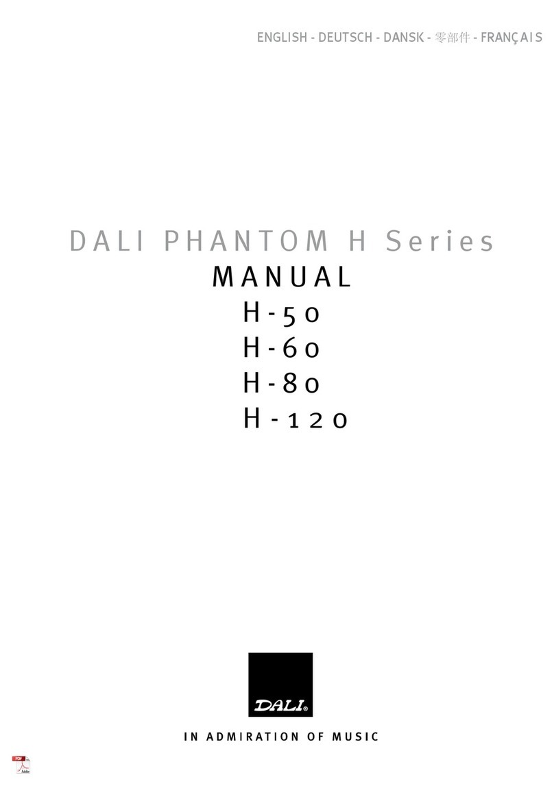 Dali PHANTOM H Series User manual Dali PHANTOM H Series User manual