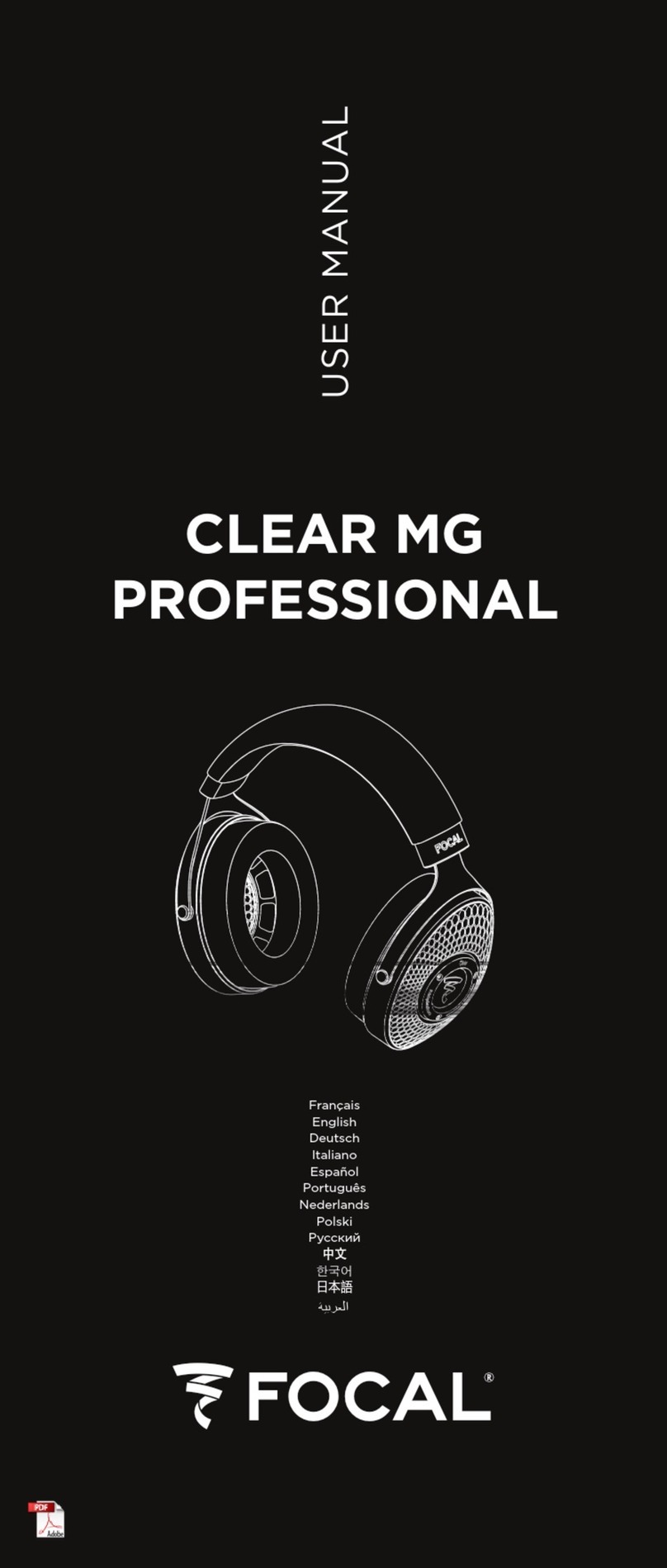 Focal CLEAR MG PROFESSIONAL user manual