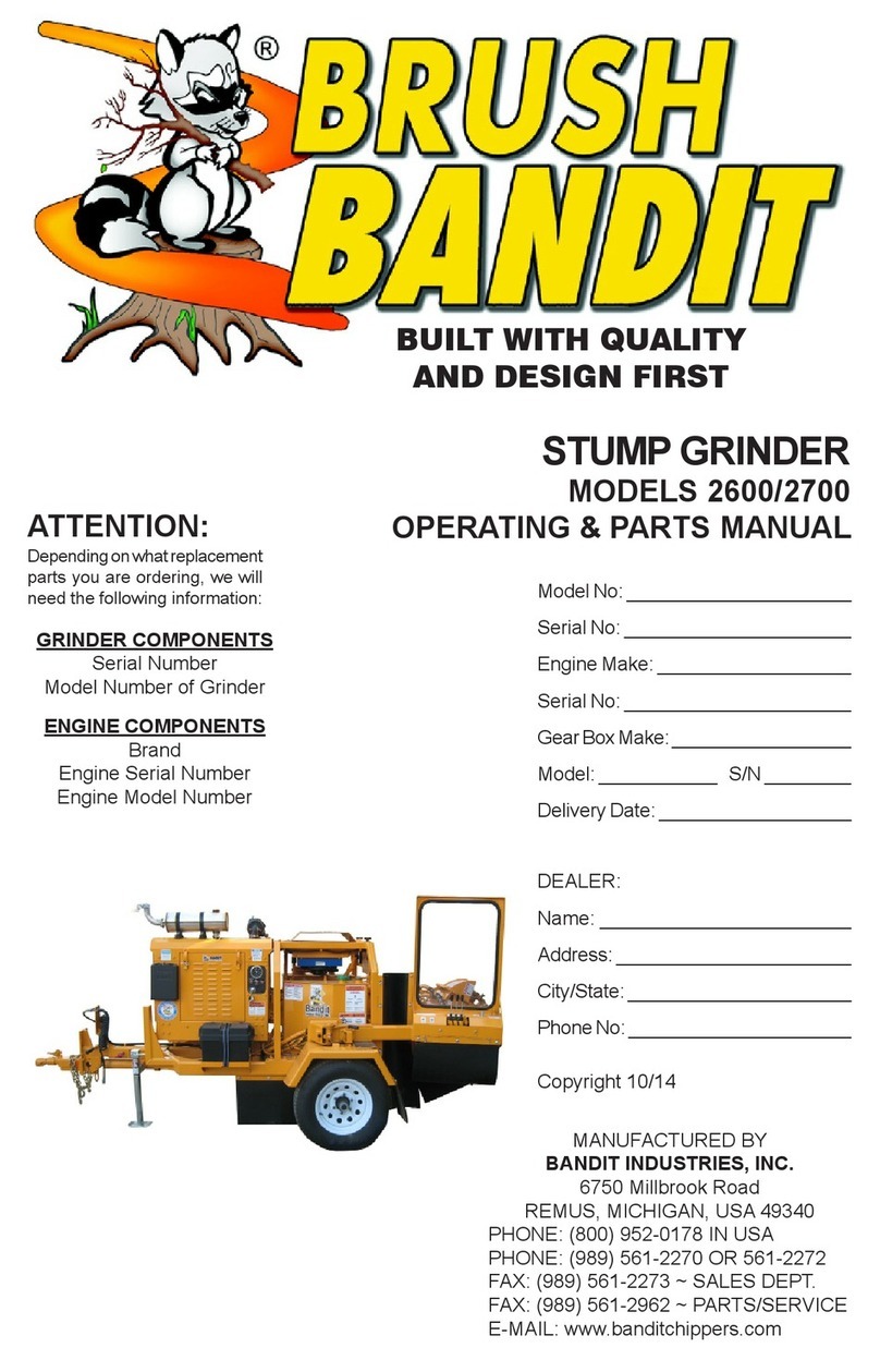 Brush Bandit 2600 Operating & parts manual