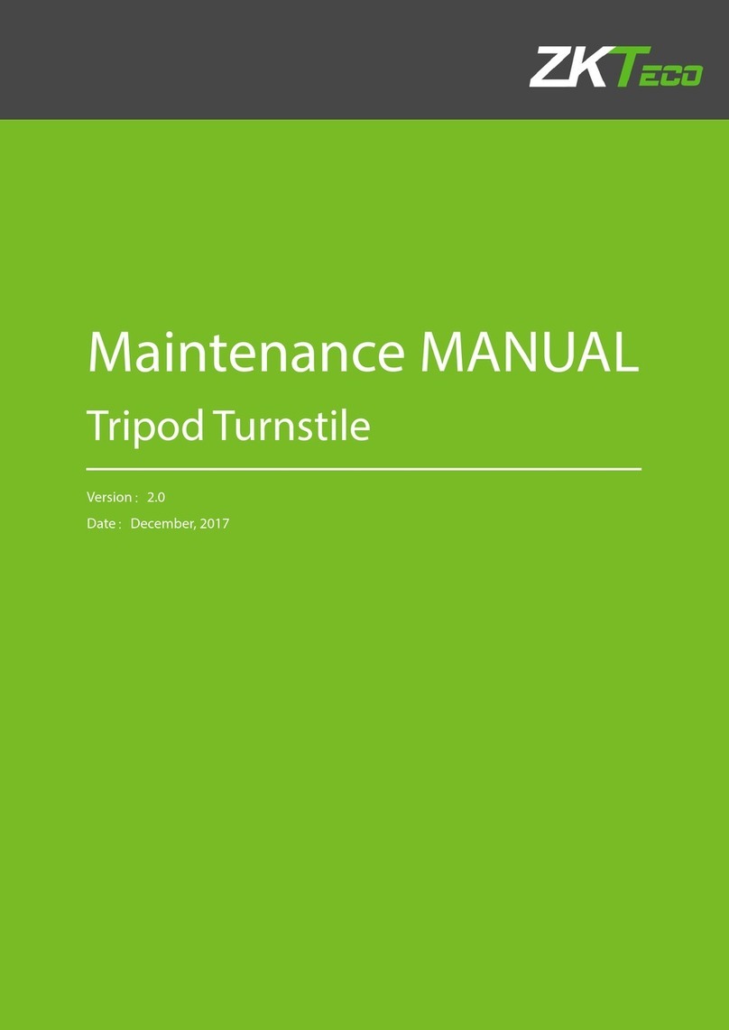 ZKTeco Tripod Turnstile Maintenance manual ZKTeco Tripod Turnstile Maintenance manual