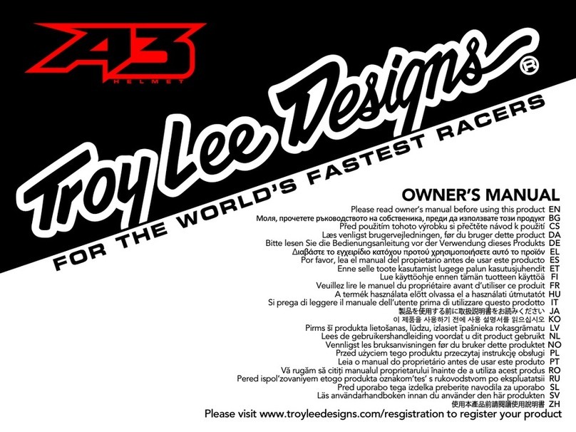 A3 HELMET TroyLee Designs owner's manual