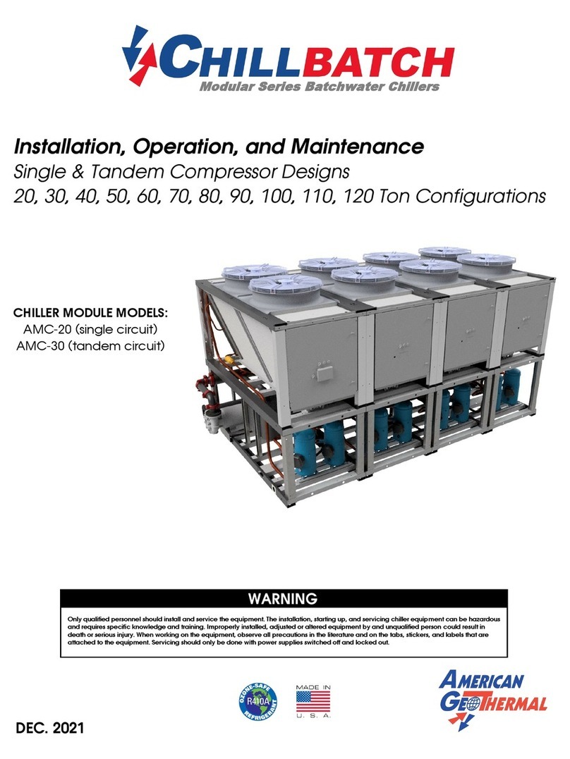 American Geo Thermal CHILLBATCH AMC-20 Installation and operating instructions