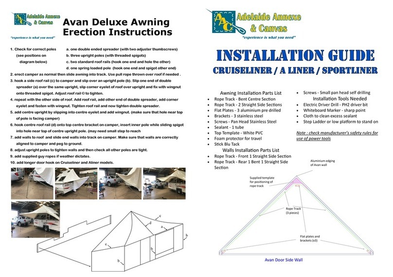 Adelaide Annexe & Canvas Avan Deluxe installation guide