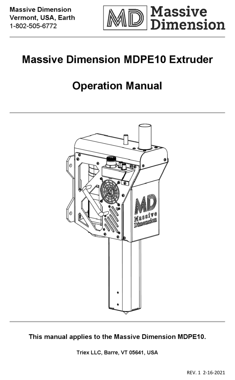 Massive Dimension MDPE10 Operation manual