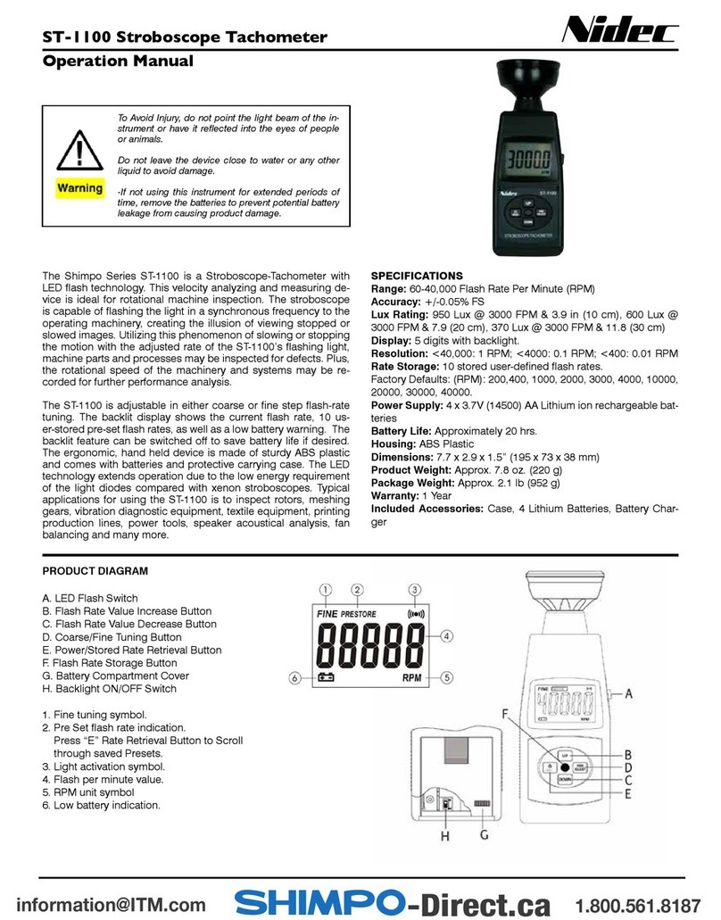 Nidec ST-1100 Operation manual