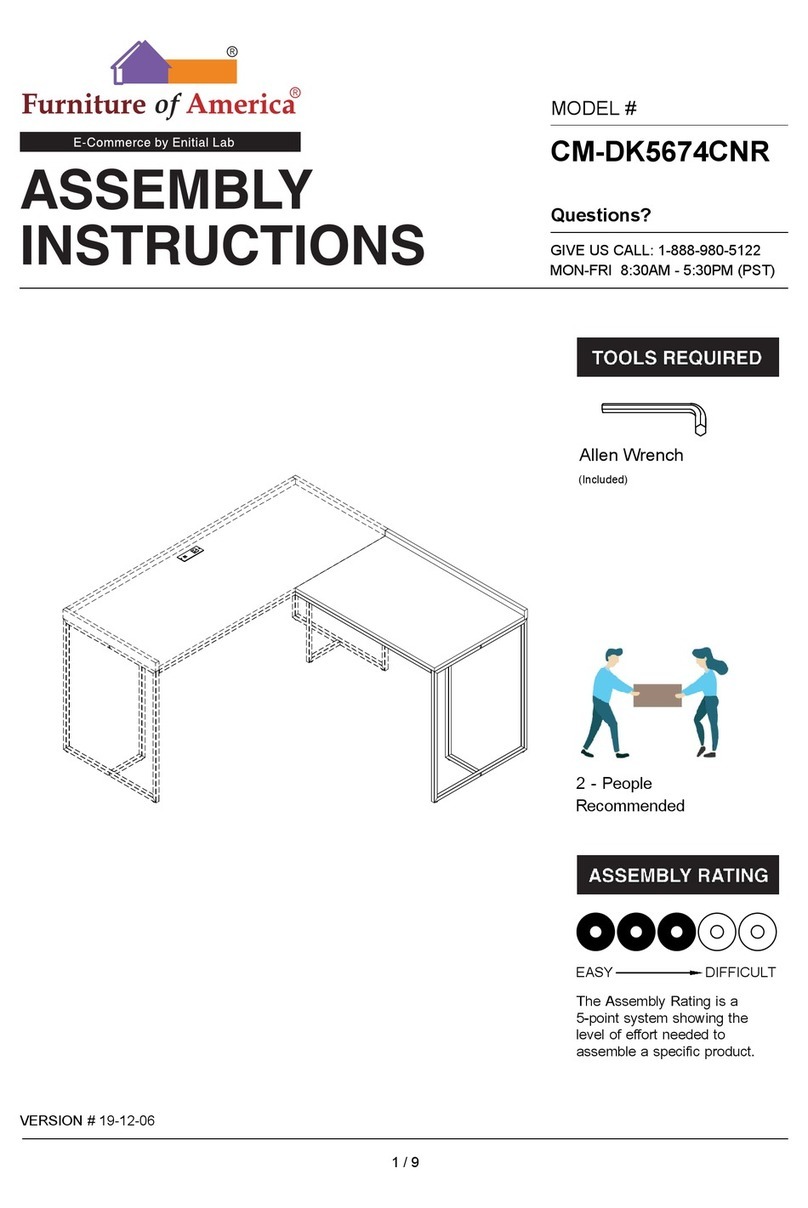 Furniture of America CM-DK5674CNR Assembly instructions Furniture of America CM-DK5674CNR Assembly instructions