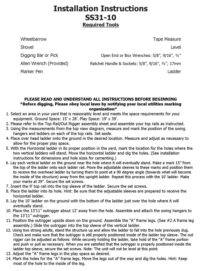 Component Playgrounds SS31-10 installation instructions Component Playgrounds SS31-10 installation instructions