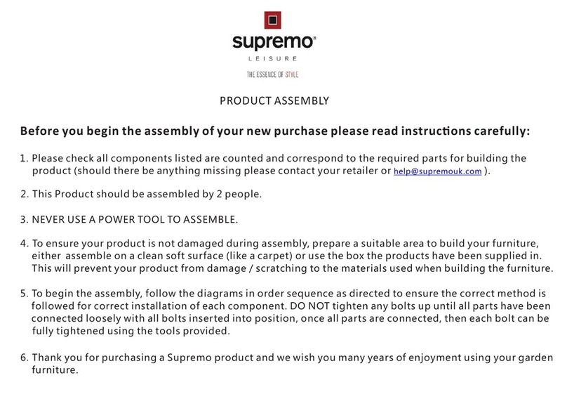 supremo LEISURE Catalan Modular Firepit Dining Table Product Assembly