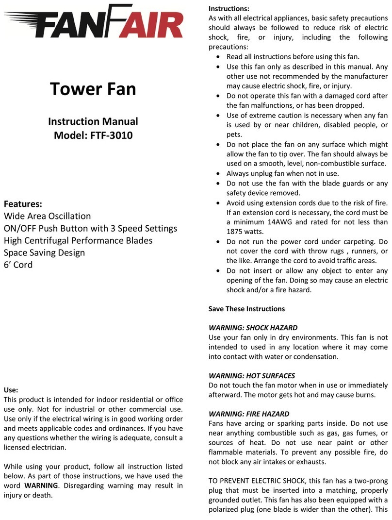 FanFair FTF-3010 instruction manual