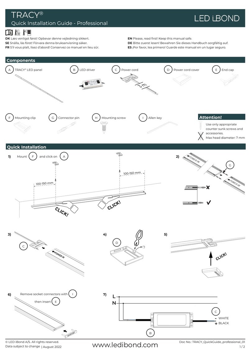 LED iBond TRACY Quick installation guide
